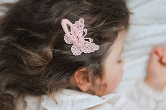 CLIP | LACE BUTTERFLY PINK |