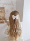 PINWHEEL PIGTAILS | EMBROIDERED LACE - BEIGE |