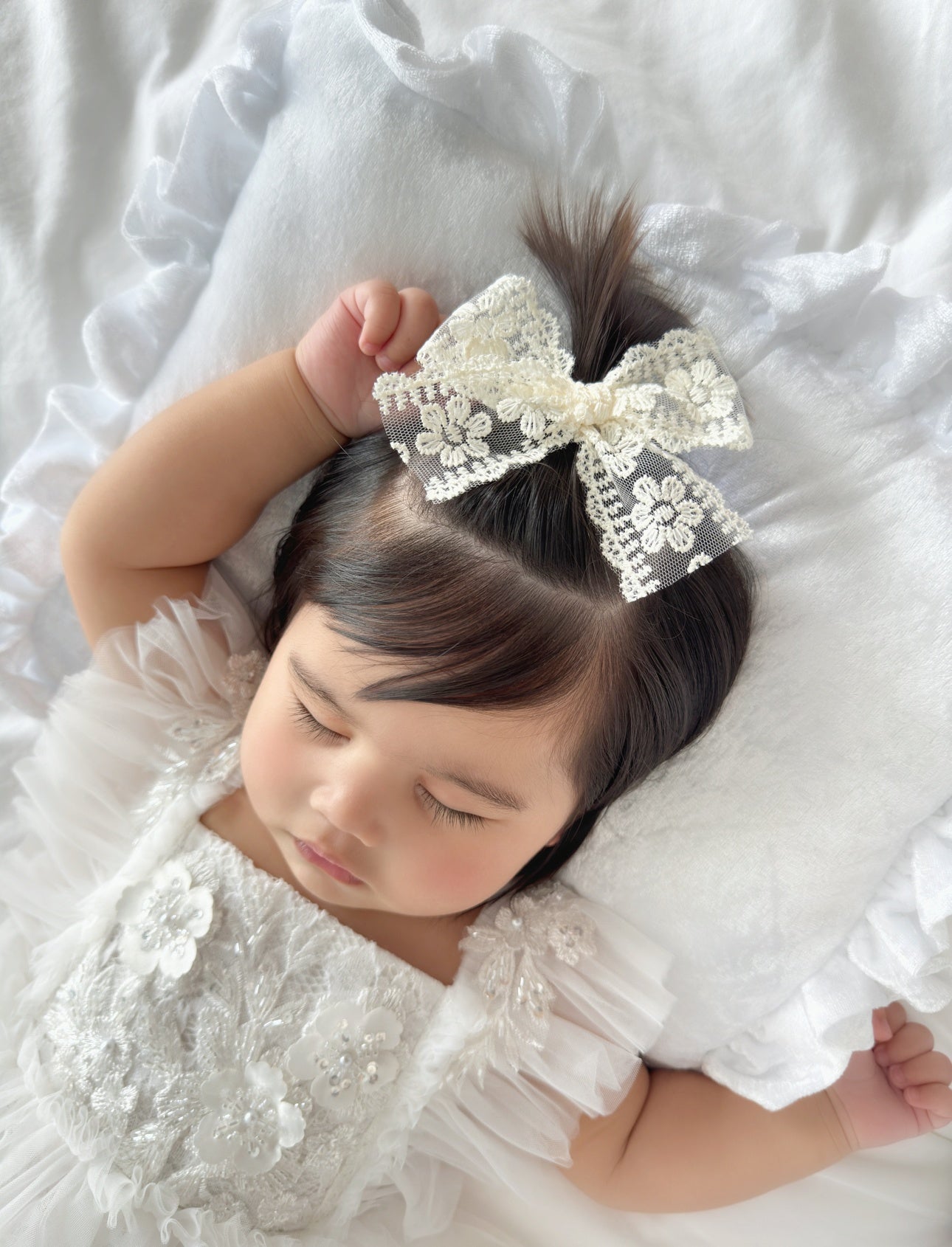 Lace bow | beige |