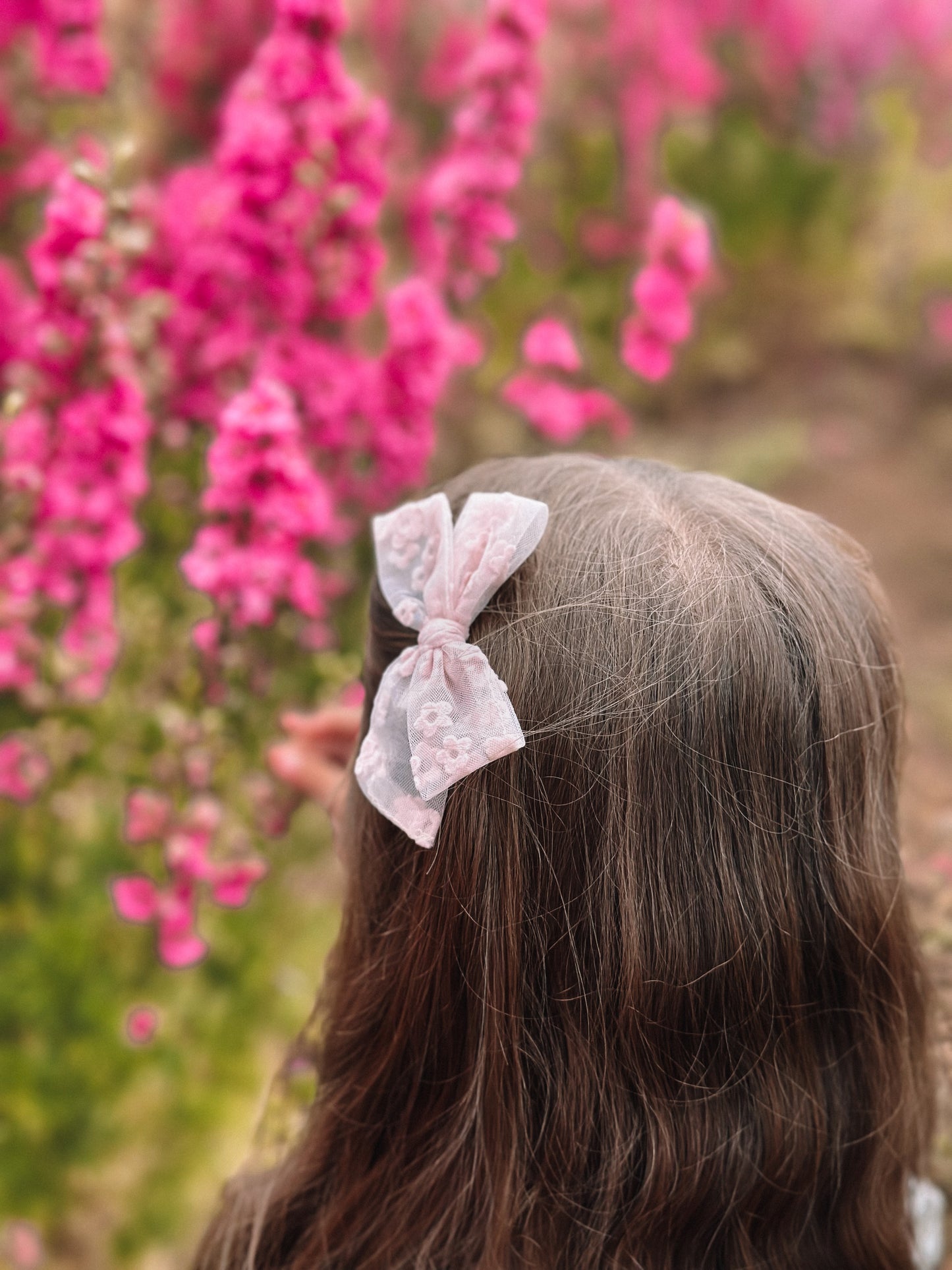 Classic Bow | Pink Daisy Lace |