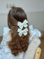 PINWHEEL PIGTAIL SET | EMBROIDERED LACE - BEIGE |